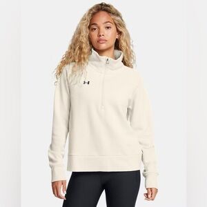 NWT Under Armour Women's UA Rival Fleece Textured ½ Zip Top